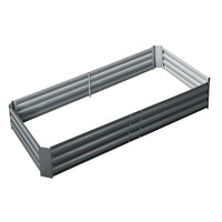 Thumbnail for Greenfingers Galvanised Steel Raised Garden Bed Instant Planter 210 x 90 Aluminium