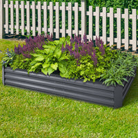 Thumbnail for Greenfingers Galvanised Steel Raised Garden Bed Instant Planter 210 x 90 Aluminium