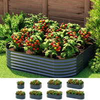 Thumbnail for Greenfingers Garden Bed Galvanised Raised Steel 9 In 1 Modular Flower Planter