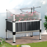 Thumbnail for Greenfingers Raised Garden Bed Cold Frame Greenhouse Cover Planter 80x49x74c