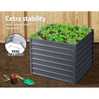 Thumbnail for Greenfingers Garden Bed 2PCS 100X100X77CM Galvanised Steel Raised Planter