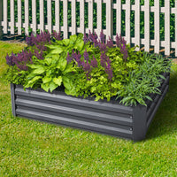 Thumbnail for Greenfingers Garden Bed 2PCS 120X90X30CM Galvanised Steel Raised Planter