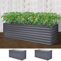 Thumbnail for Greenfingers Garden Bed 320 x 80 x 77cm Galvanised Steel Raised Planter 2N1