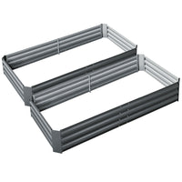 Thumbnail for Greenfingers Garden Bed 2PCS 210X90X30cm  Galvanised Steel Raised Planter