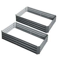 Thumbnail for Greenfingers Garden Bed 2PCS 150X90X30CM Galvanised Steel Raised Planter