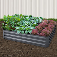 Thumbnail for Greenfingers Garden Bed 2PCS 150X90X30CM Galvanised Steel Raised Planter