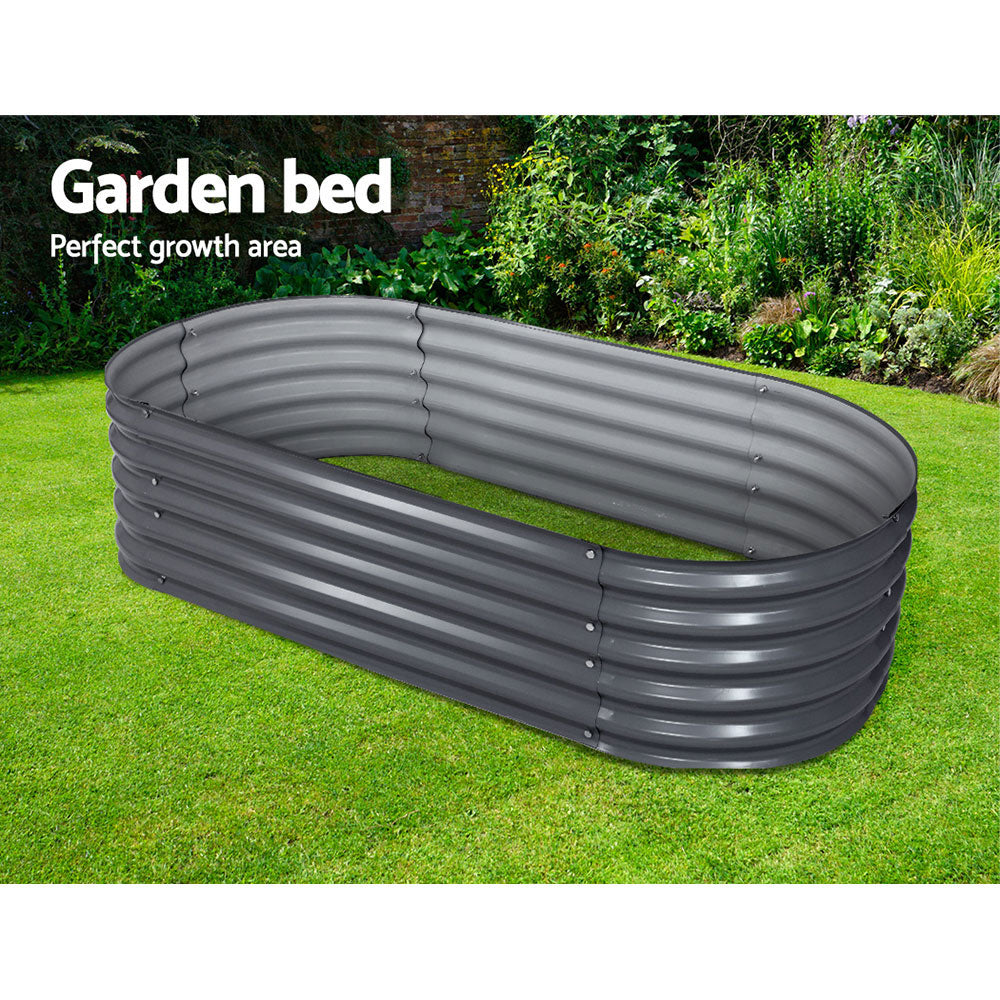 Galvanised Steel Raised Bed 160x80x42cm - Greenfingers