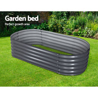 Thumbnail for Galvanised Steel Raised Bed 160x80x42cm - Greenfingers