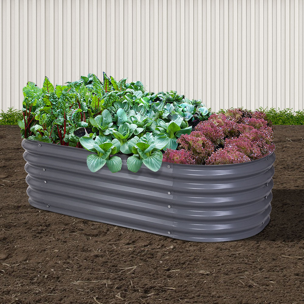 Galvanised Steel Raised Bed 160x80x42cm - Greenfingers