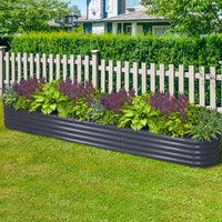 Thumbnail for Greenfingers 320X80X42CM Galvanised Raised Garden Bed Steel Instant Planter