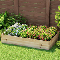 Thumbnail for Greenfingers Garden Bed Raised 2x Wooden Planter Box Vegetables 150x90x30cm