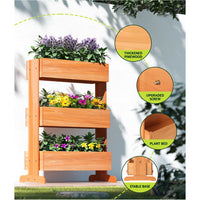 Thumbnail for Greenfingers Garden Bed Raised Wooden Planter Box Vegetables 69x39x106cm