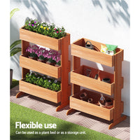 Thumbnail for Greenfingers Garden Bed Raised Wooden Planter Box Vegetables 69x39x106cm