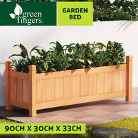 Thumbnail for Greenfingers Garden Bed Raised Wooden Planter Outdoor Box Vegetables 90x30x33cm