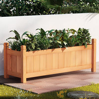 Thumbnail for Greenfingers Garden Bed Raised Wooden Planter Outdoor Box Vegetables 90x30x33cm