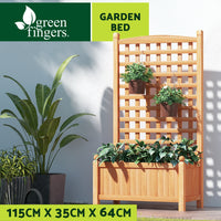 Thumbnail for Greenfingers Garden Bed Raised Wooden Planter Box Vegetables 64x35x115cm