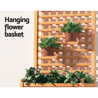 Thumbnail for Greenfingers Garden Bed Raised Wooden Planter Box Vegetables 64x35x115cm