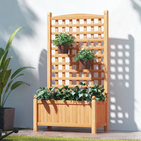 Thumbnail for Greenfingers Garden Bed Raised Wooden Planter Box Vegetables 64x35x115cm