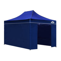 Thumbnail for Instahut Gazebo Pop Up Marquee 3x4.5m Folding Wedding Tent Gazebos Shade Blue