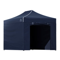 Thumbnail for Instahut Gazebo Pop Up Marquee 3x4.5m Folding Wedding Tent Gazebos Shade Navy