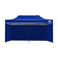 Thumbnail for Instahut Gazebo Pop Up Marquee 3x6m Folding Wedding Tent Gazebos Shade Blue