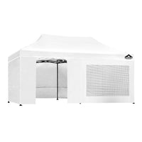 Thumbnail for Instahut Gazebo Pop Up Marquee 3x6m Folding Wedding Tent Gazebos Shade White