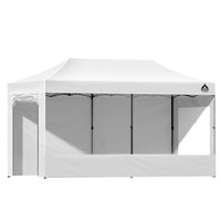 Thumbnail for Instahut Gazebo Pop Up Marquee 3x6m Folding Wedding Tent Gazebos Shade White