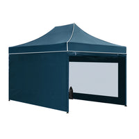 Thumbnail for Instahut Gazebo Pop Up Marquee 3x4.5 Folding Wedding Tent Gazebos Shade Navy