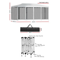 Thumbnail for Instahut Gazebo Pop Up Marquee 3x6 Outdoor Wedding Mesh Side Wall Gazebos