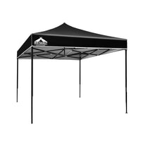 Thumbnail for Instahut Gazebo Pop Up Marquee 3x3m Outdoor Tent Folding Wedding Gazebos Black