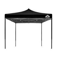 Thumbnail for Instahut Gazebo Pop Up Marquee 3x3m Outdoor Tent Folding Wedding Gazebos Black