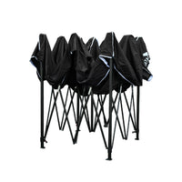 Thumbnail for Instahut Gazebo Pop Up Marquee 3x3m Outdoor Tent Folding Wedding Gazebos Black