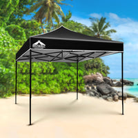 Thumbnail for Instahut Gazebo Pop Up Marquee 3x3m Outdoor Tent Folding Wedding Gazebos Black