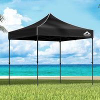 Thumbnail for Instahut Gazebo Pop Up Marquee 3x3m Outdoor Tent Folding Wedding Gazebos Black