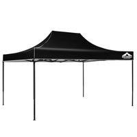 Thumbnail for Instahut Gazebo Pop Up Marquee 3x4.5m Outdoor Tent Folding Wedding Gazebos Black