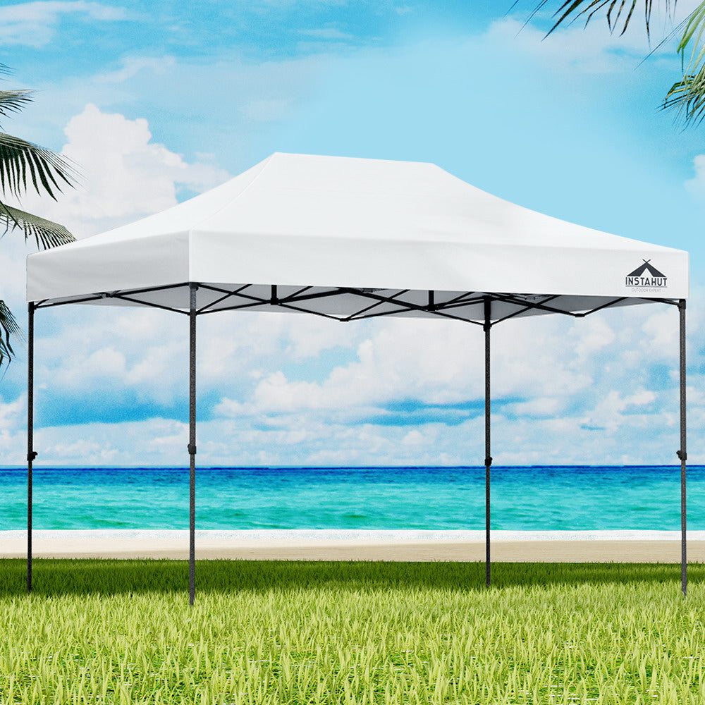 Instahut Gazebo Pop Up Marquee 3x4.5 Outdoor Wedding Gazebos Base Pod Kit White