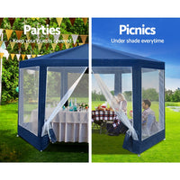 Thumbnail for Instahut Gazebo Wedding Party Marquee Tent Canopy Outdoor Camping Gazebos Navy