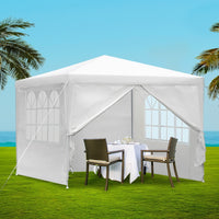 Thumbnail for Instahut Gazebo 3x3 Outdoor Marquee Gazebos Wedding Party Camping Tent 4 Wall Panels