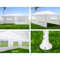 Thumbnail for Instahut Gazebo 3x6 Outdoor Marquee Side Wall Party Wedding Tent Camping White