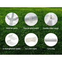 Thumbnail for Instahut Gazebo 3x6 Outdoor Marquee Side Wall Party Wedding Tent Camping White