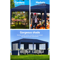 Thumbnail for Instahut Gazebo 3x6 Outdoor Marquee Gazebos Wedding Party Camping Tent 6 Wall Panels