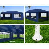 Thumbnail for Instahut Gazebo 3x6 Outdoor Marquee Gazebos Wedding Party Camping Tent 6 Wall Panels