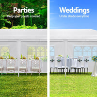 Thumbnail for Instahut Gazebo 3x9 Outdoor Marquee Gazebos Wedding Party Camping Tent 8 Wall Panels