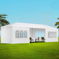 Thumbnail for Instahut Gazebo 3x9 Outdoor Marquee Gazebos Wedding Party Camping Tent 8 Wall Panels