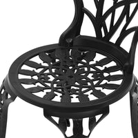 Thumbnail for Gardeon 3PC Outdoor Setting Cast Aluminium Bistro Table Chair Patio Black