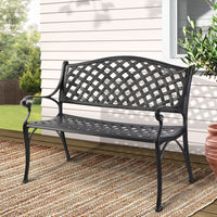 Thumbnail for Gardeon Steel Modern Garden Bench - Black