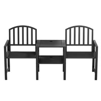 Thumbnail for Gardeon Outdoor Garden Bench Steel Table and chair Patio Furniture Loveseat Park