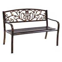 Thumbnail for Gardeon Cast Iron Garden Bench - Bronze