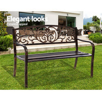 Thumbnail for Gardeon Cast Iron Garden Bench - Bronze