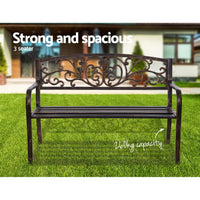 Thumbnail for Gardeon Cast Iron Garden Bench - Bronze